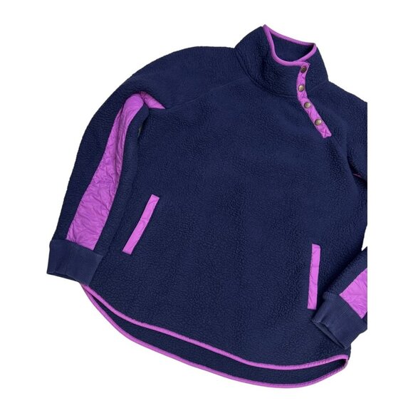 SOUTHERN TIDE Sherpa Fleece Navy Blue Winter Casual Jacket Womens Large - Picture 3 of 6